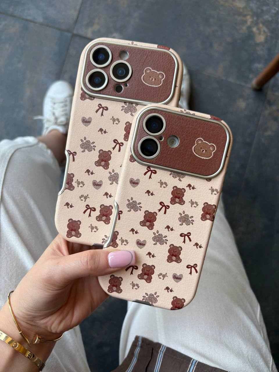 قاب تدی و پاپیون قهوه ای