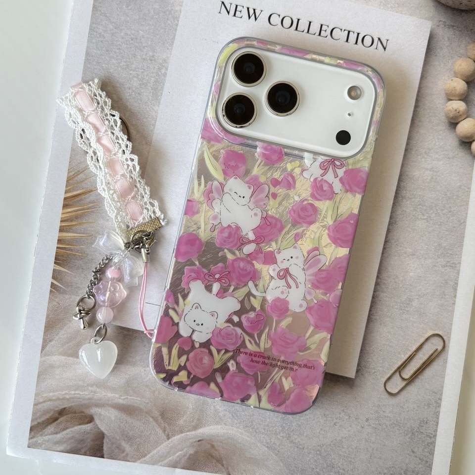 آویز پیشی کیوت صورتی