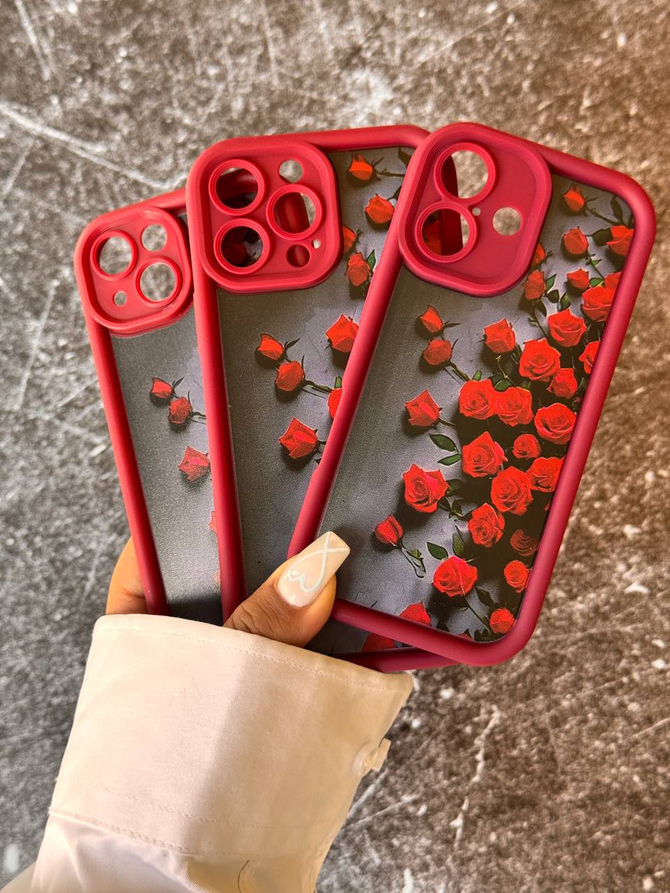 قاب سولید گل رز قرمز