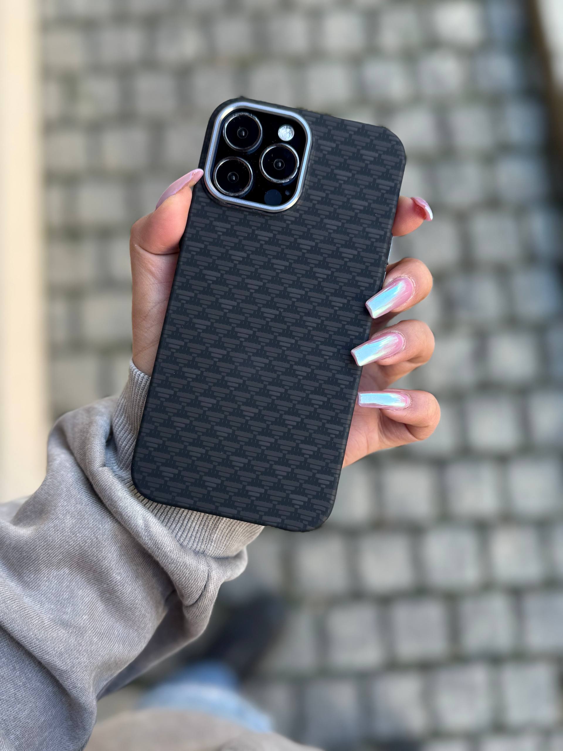 قاب کربن Carbon Black Texture آیفون