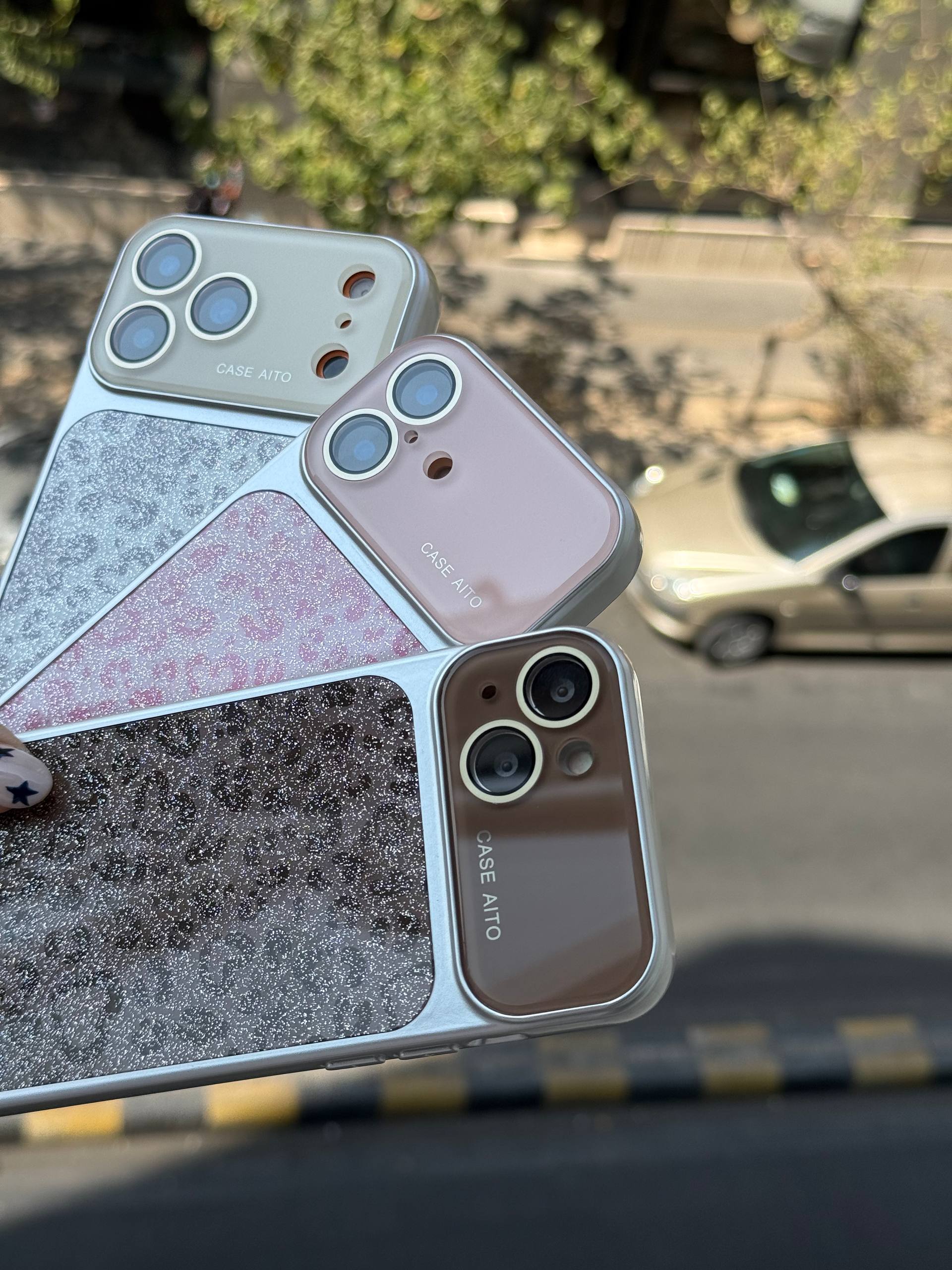 قاب آیفون پلنگی قلبی اكليلی