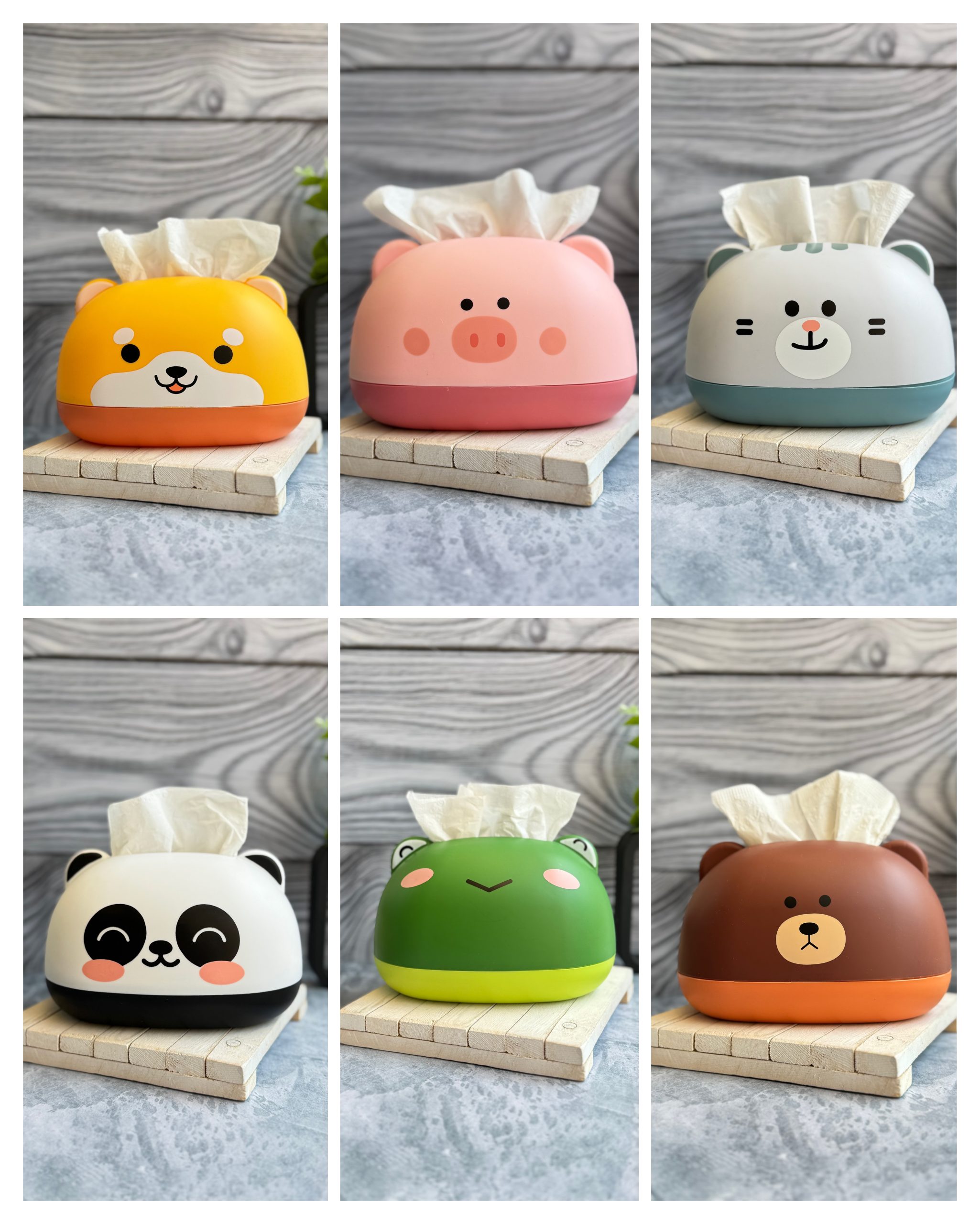 جا دستمالی فانتزی حیوانات زیر رنگی