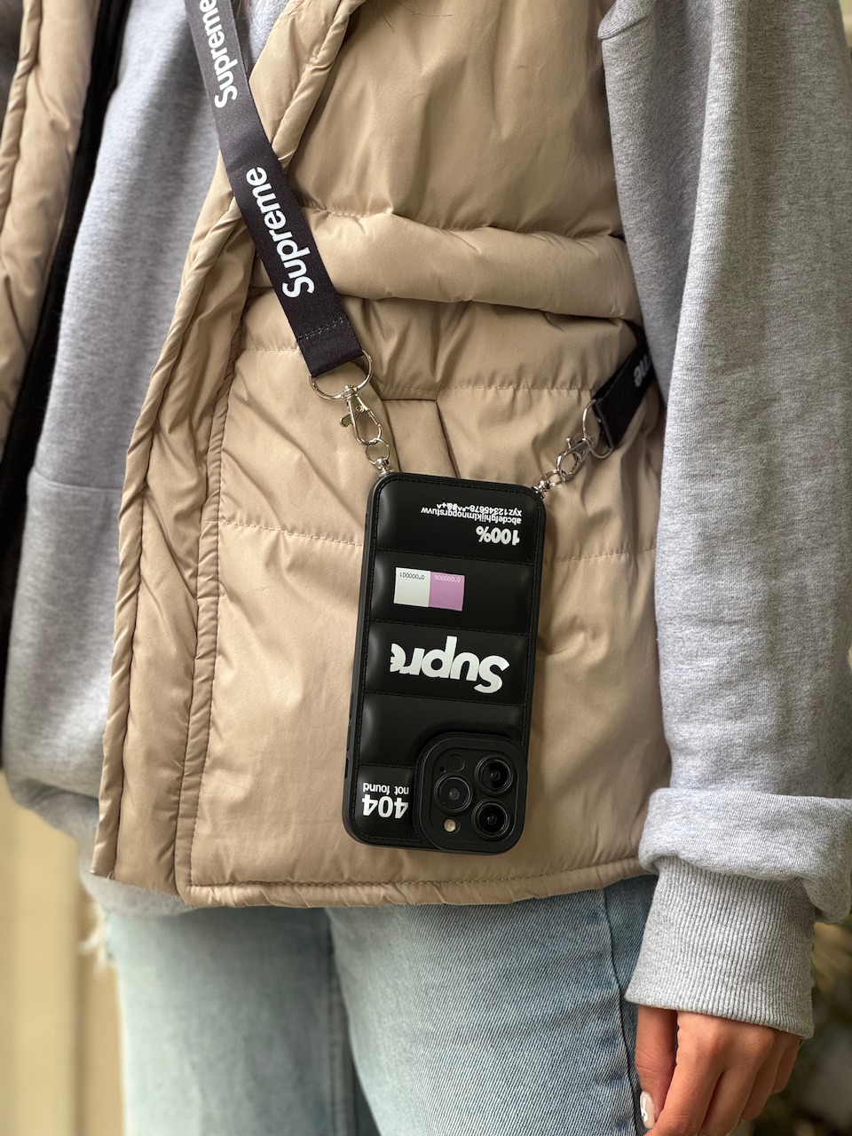 قاب پافر Supreme با بند آیفون ، سامسونگ ، شیائومی