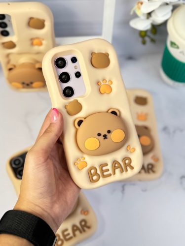 قاب Bear سیلیکونی استند شو آیفون ، سامسونگ ، شیائومی