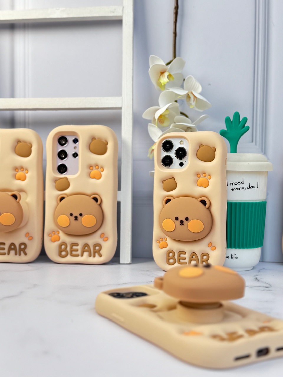 قاب Bear سیلیکونی استند شو آیفون ، سامسونگ ، شیائومی