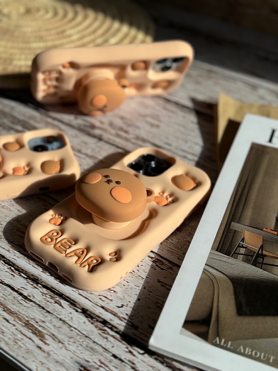 قاب Bear سیلیکونی استند شو آیفون ، سامسونگ ، شیائومی