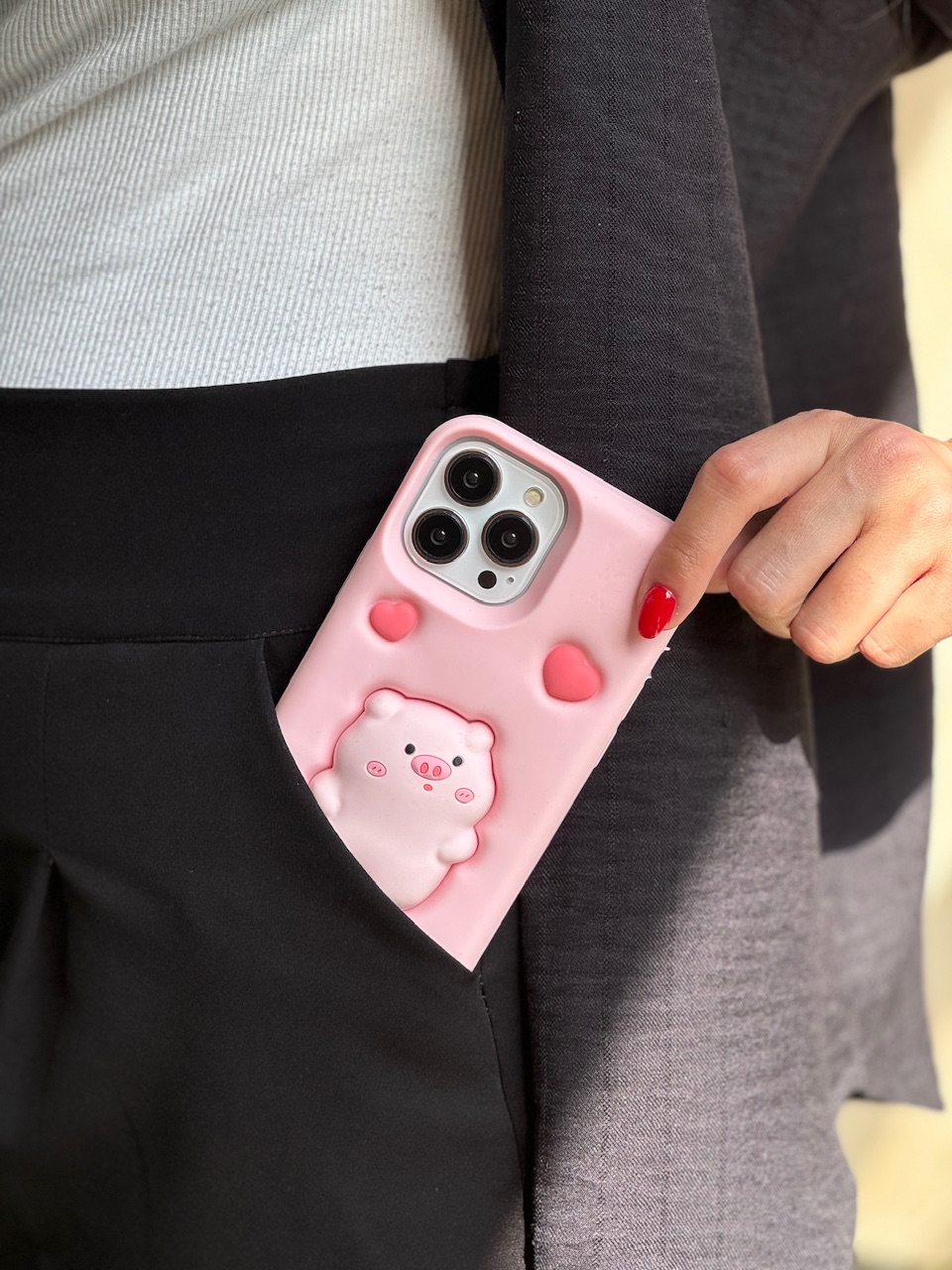 قاب Piggy سیلیکونی برجسته