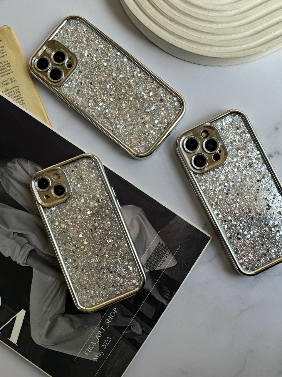 قاب Silver Glitter