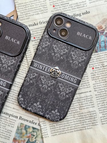 قاب Black Design گل نقره ای