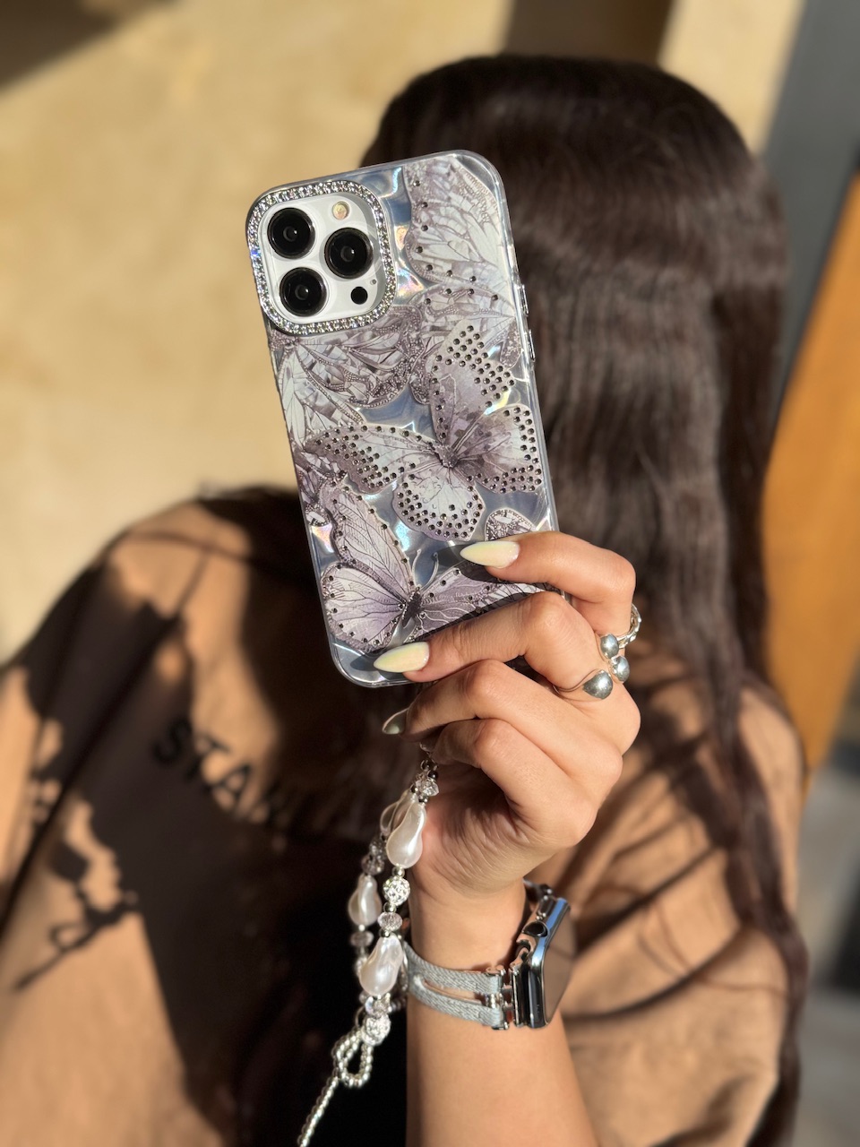 قاب Grey butterfly diamond