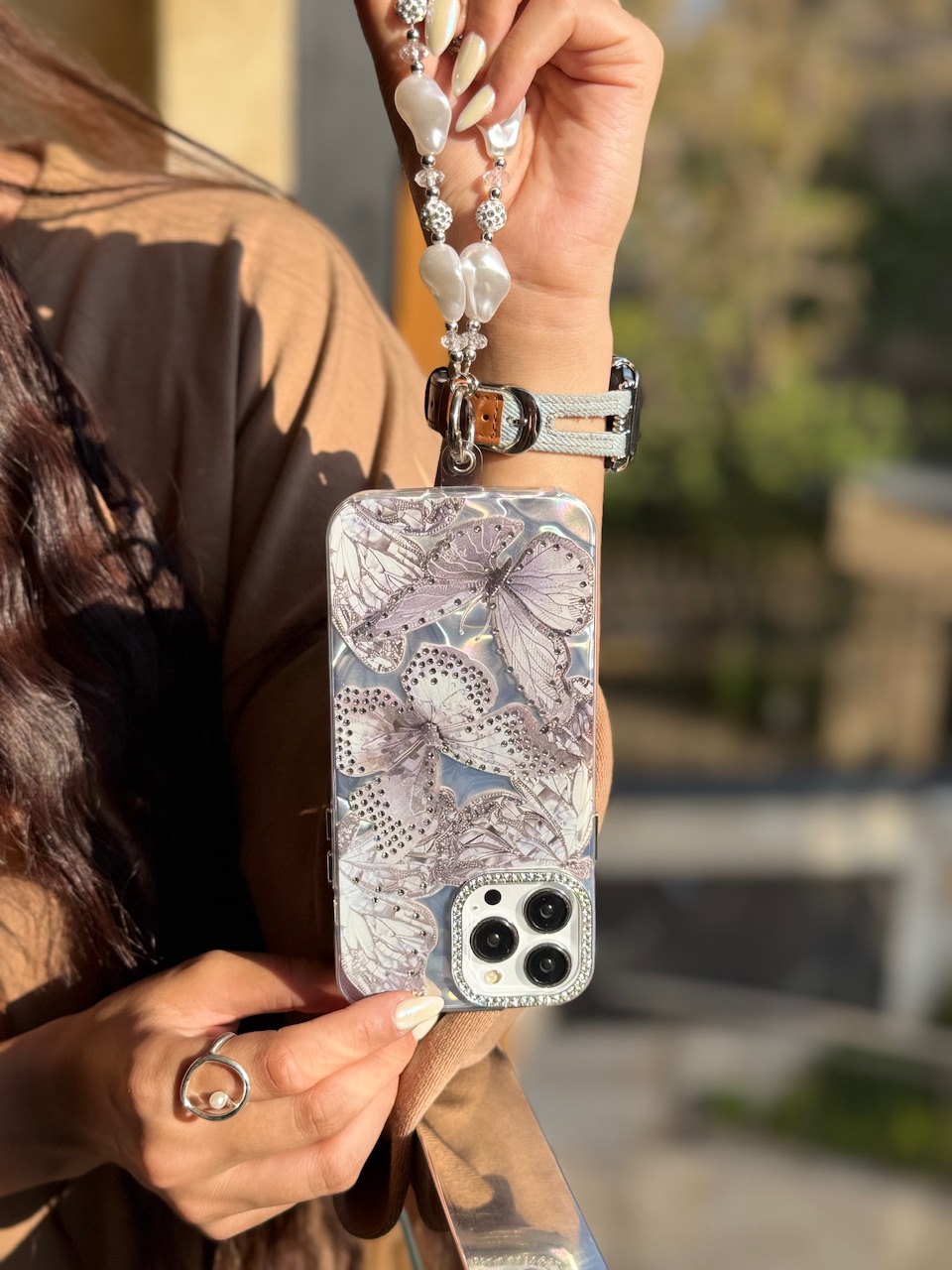 قاب Grey butterfly diamond