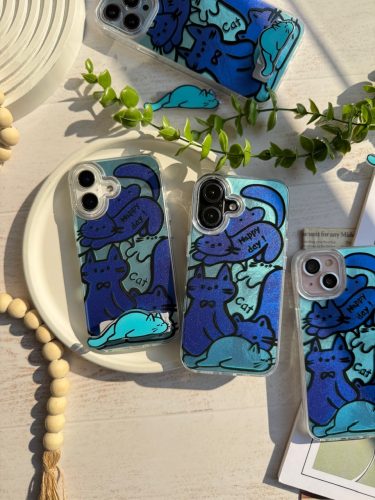 قاب Happy Blue Cat بدون‌ استند