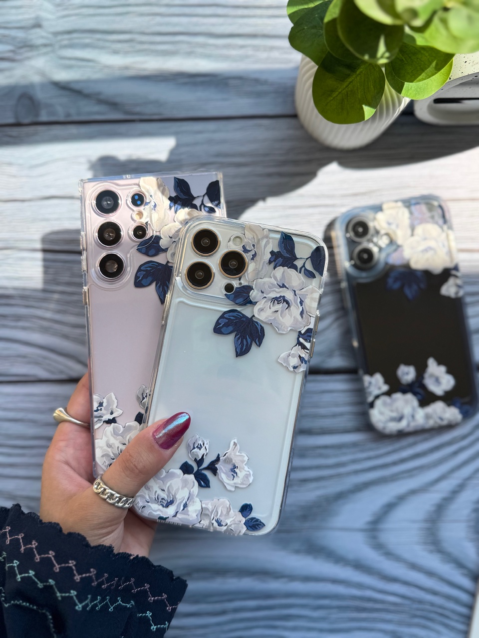 قاب White Rose آیفون ، سامسونگ ، شیائومی