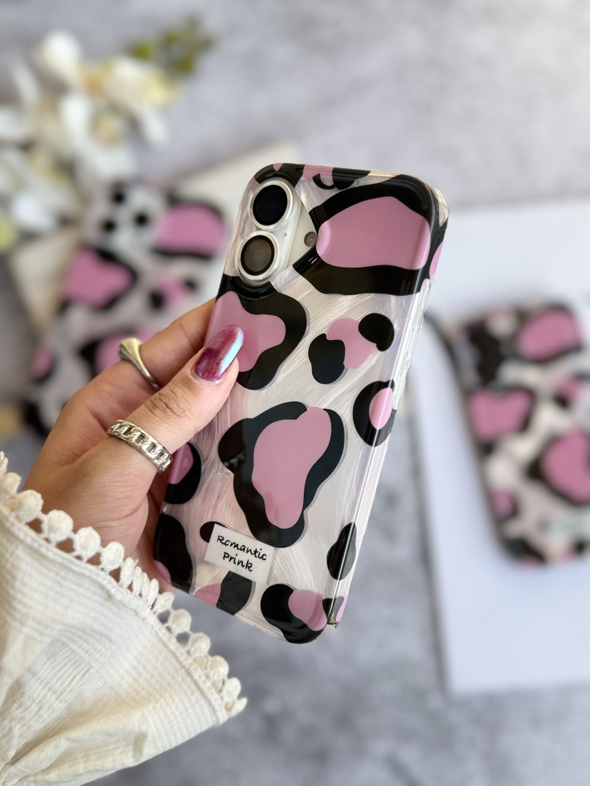 قاب پلنگی Romantic Pink آیفونی