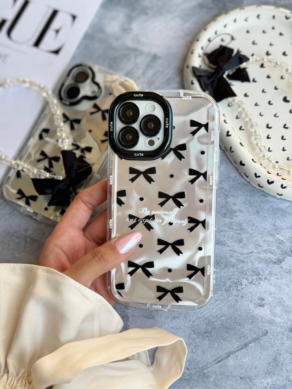 قاب Cute Bow Tie با آویز