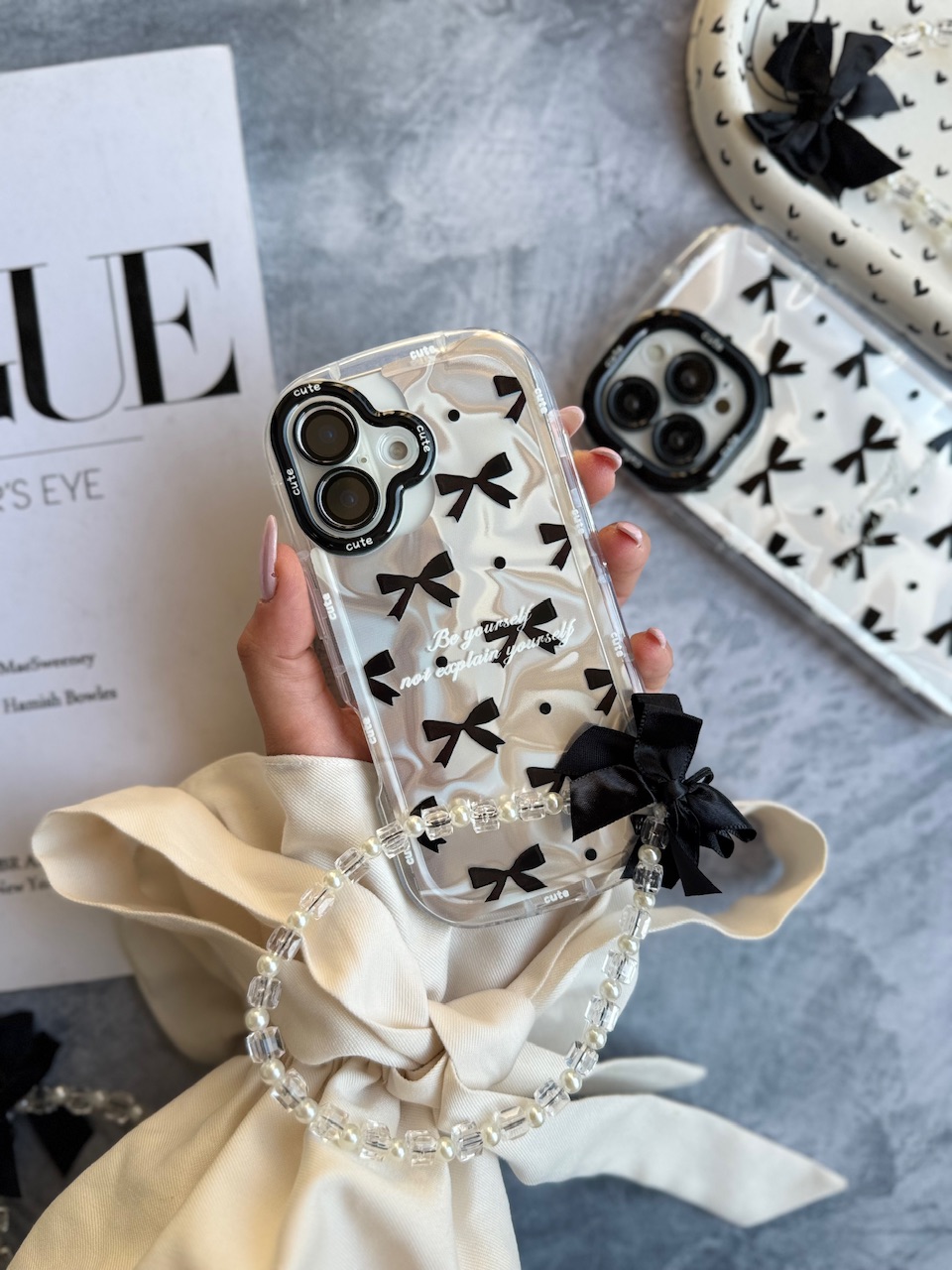 قاب Cute Bow Tie با آویز