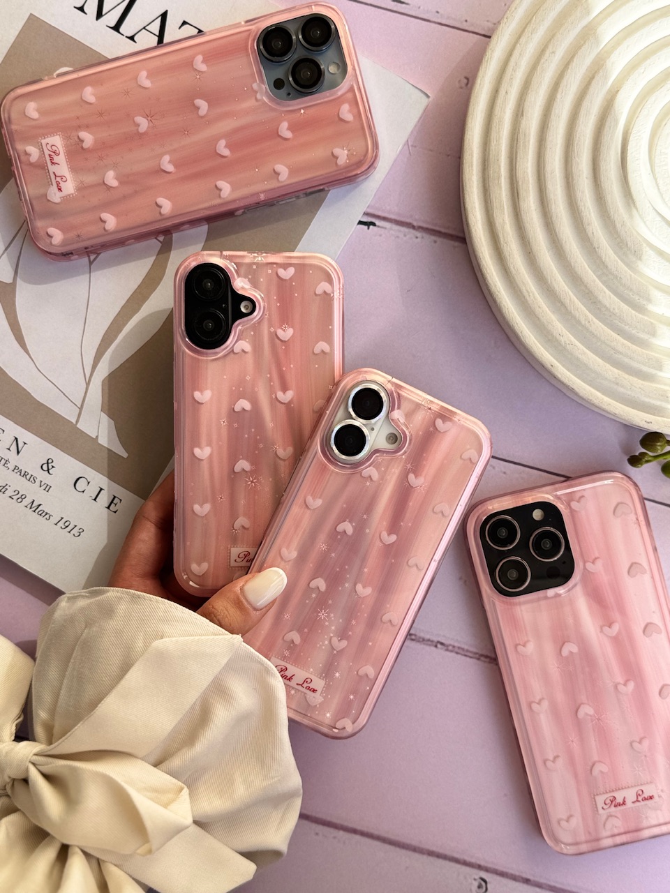 قاب قلب لیزری Pink Love