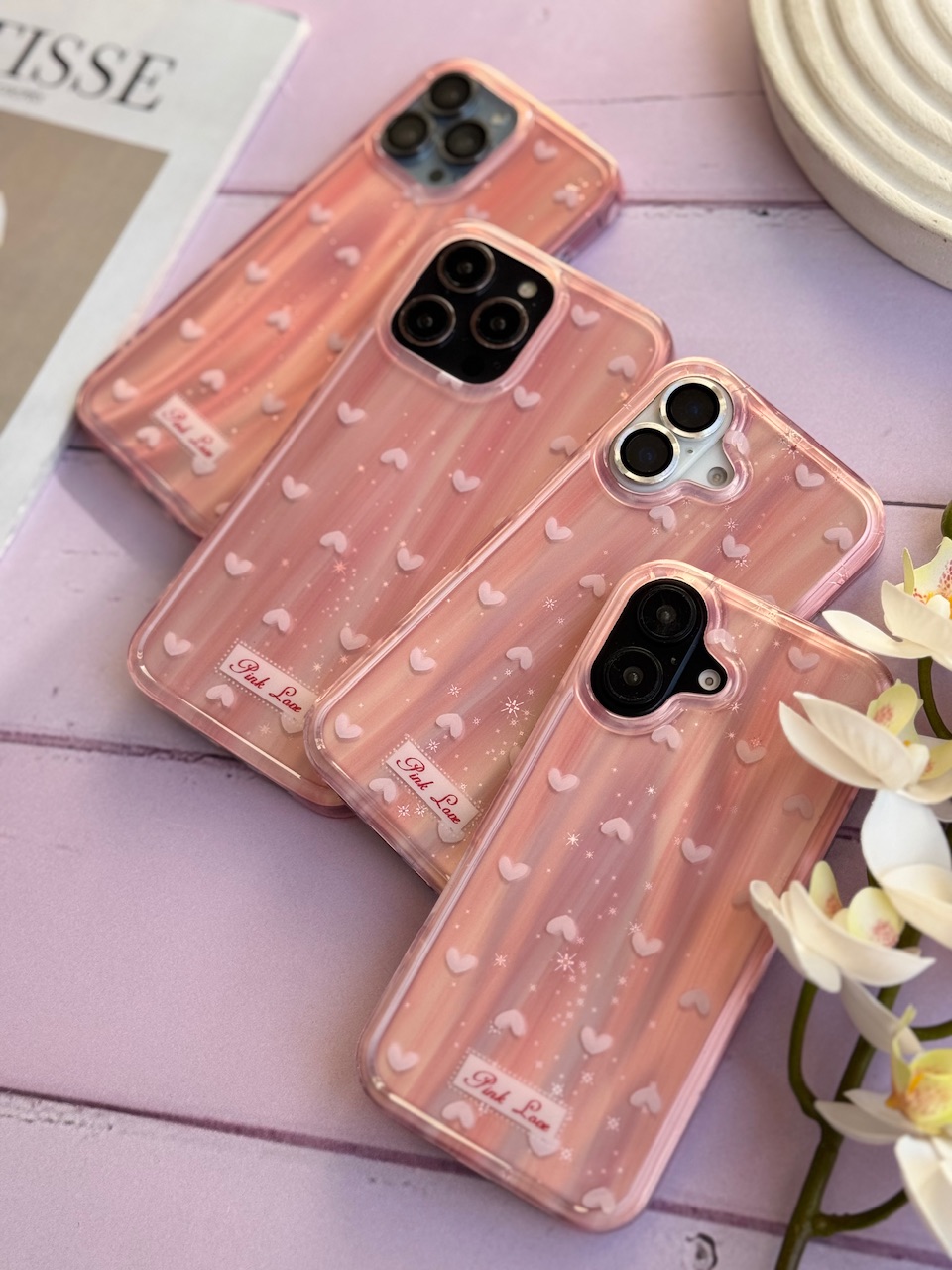 قاب قلب لیزری Pink Love
