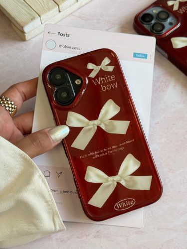 قاب چری white bow آیفون