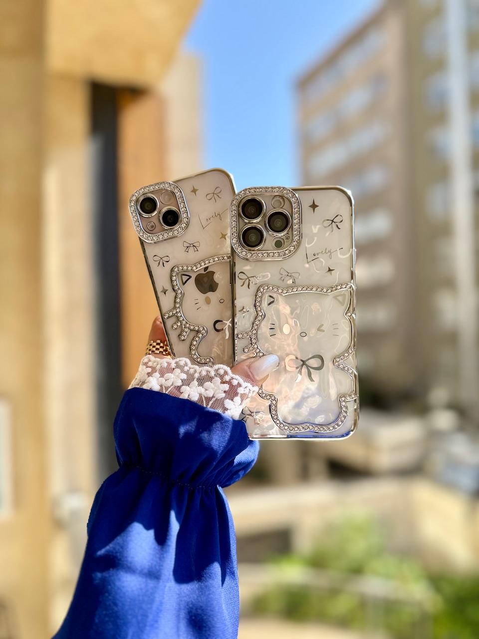 قاب Hello Kitty نگینی