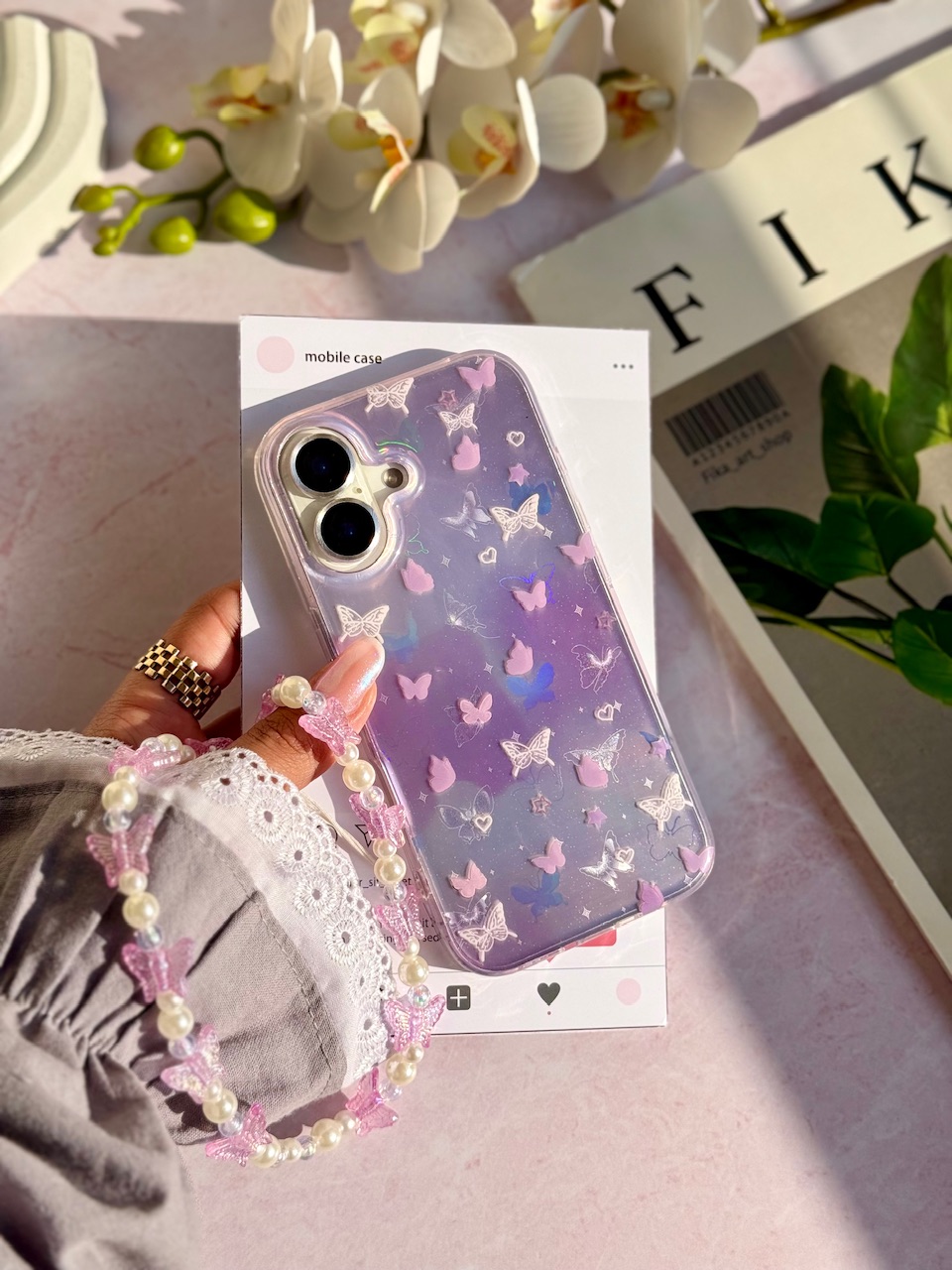 قاب Holo butterfly با آویز