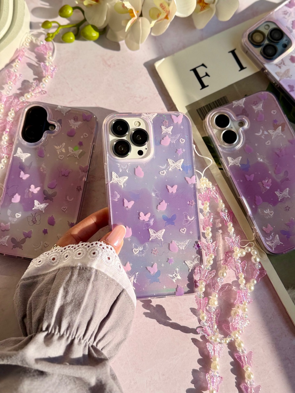 قاب Holo butterfly با آویز