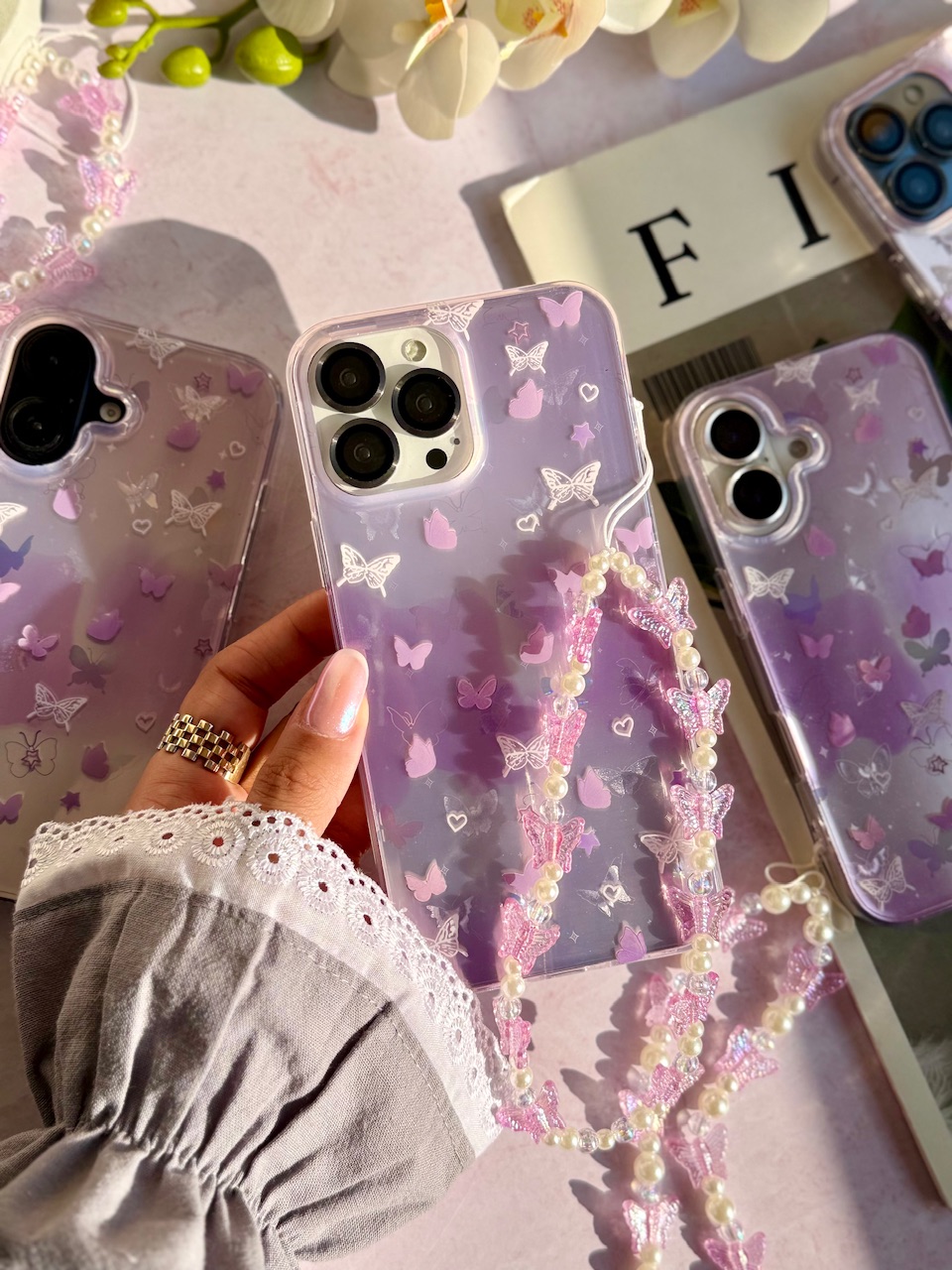 قاب Holo butterfly با آویز