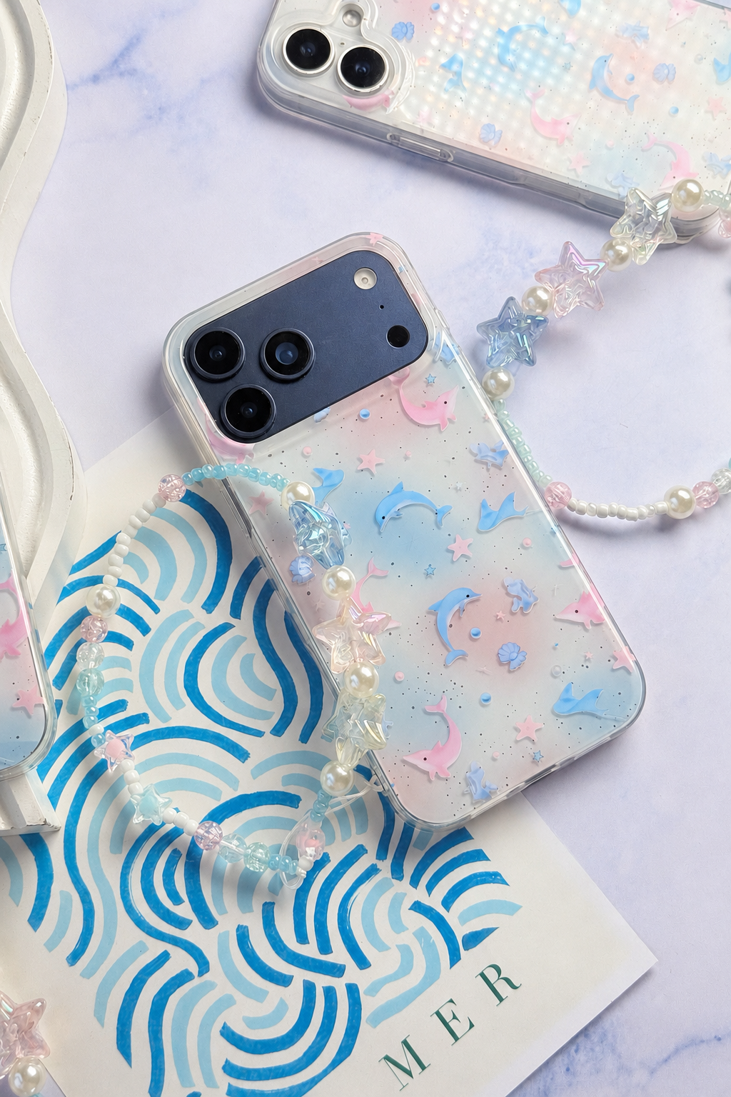 قاب Pastel Star Dolphin با آویز