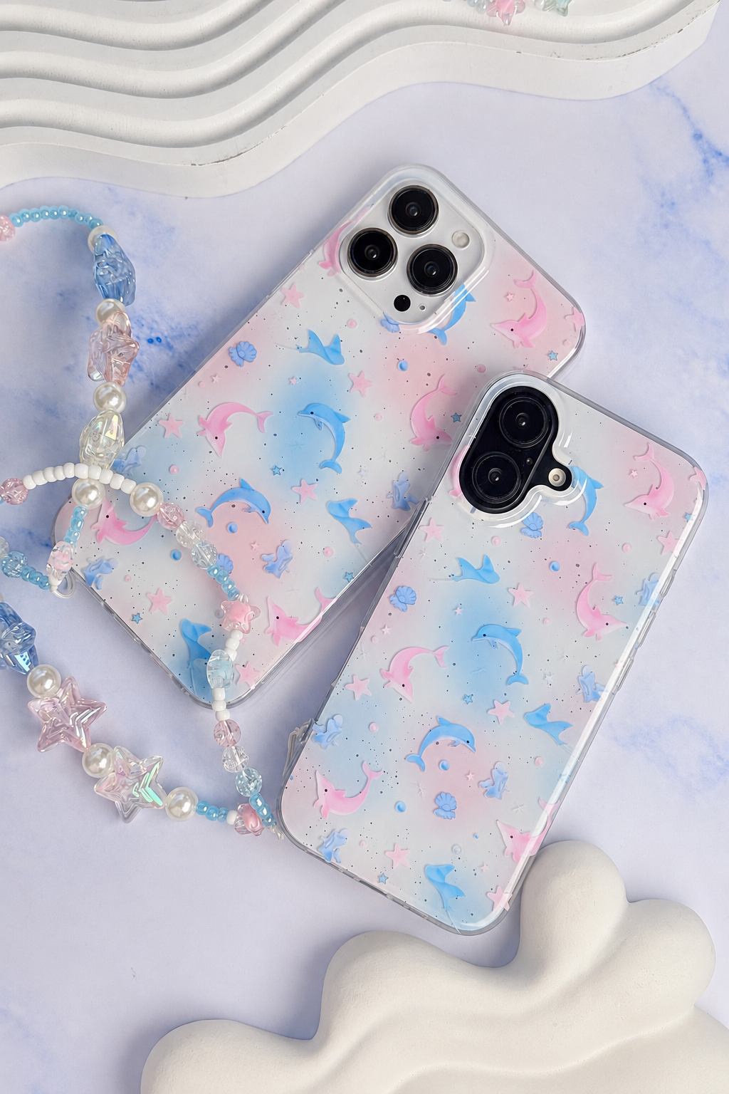 قاب Pastel Star Dolphin با آویز